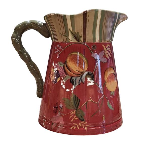 Tracy Porter Octavia Hill Garden Hand Painted Floral Pitcher 9” - Picture 14 of 16